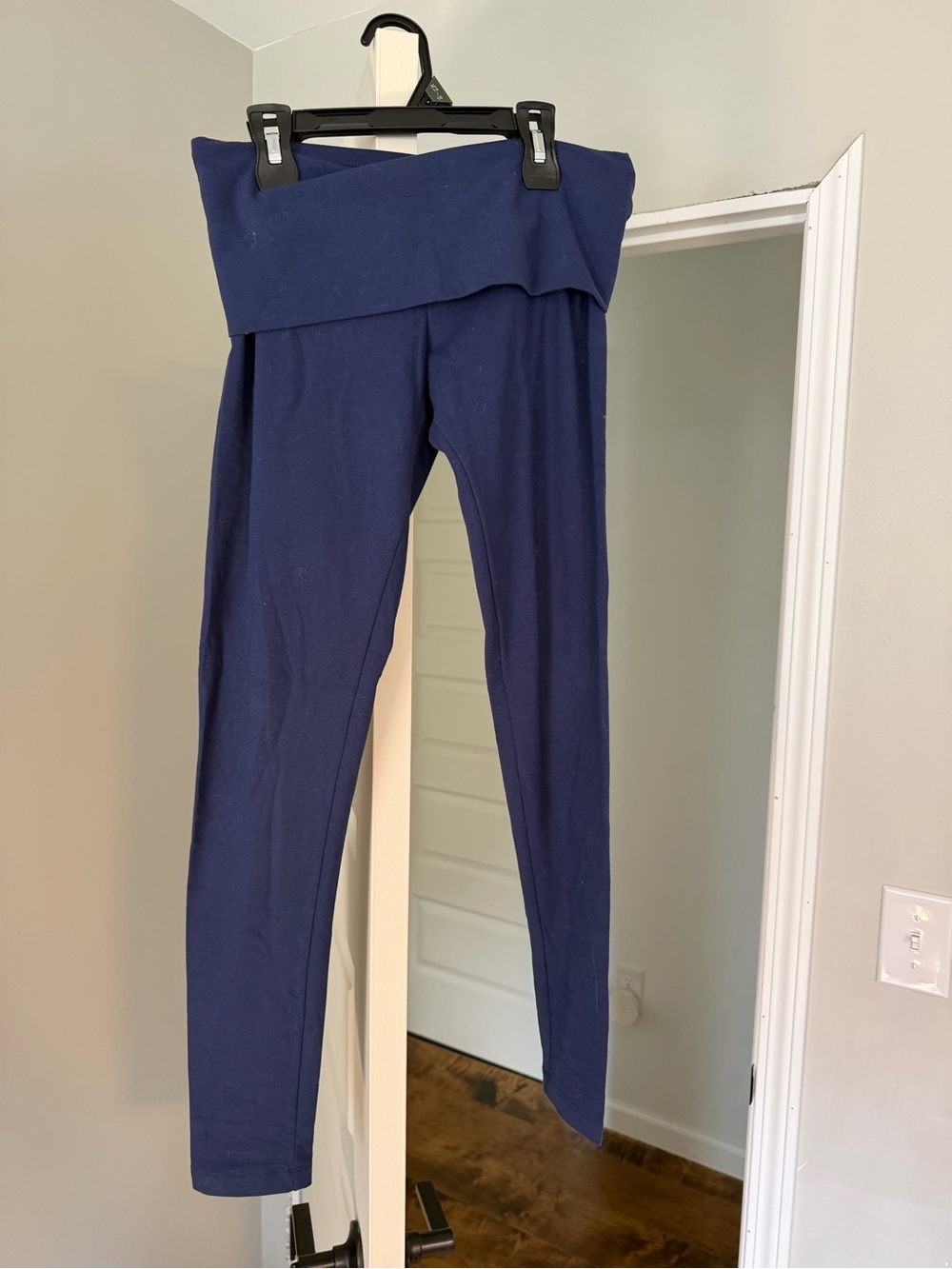 PINK Victoria's Secret Navy Fold-Over Waist Leggings
